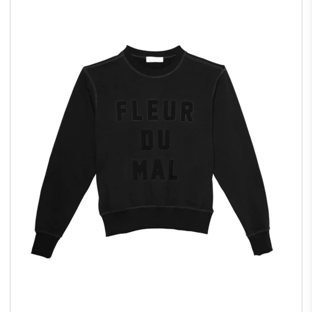 NWT Black Fleur Du Mal Black Logo Unisex Sweatshirt